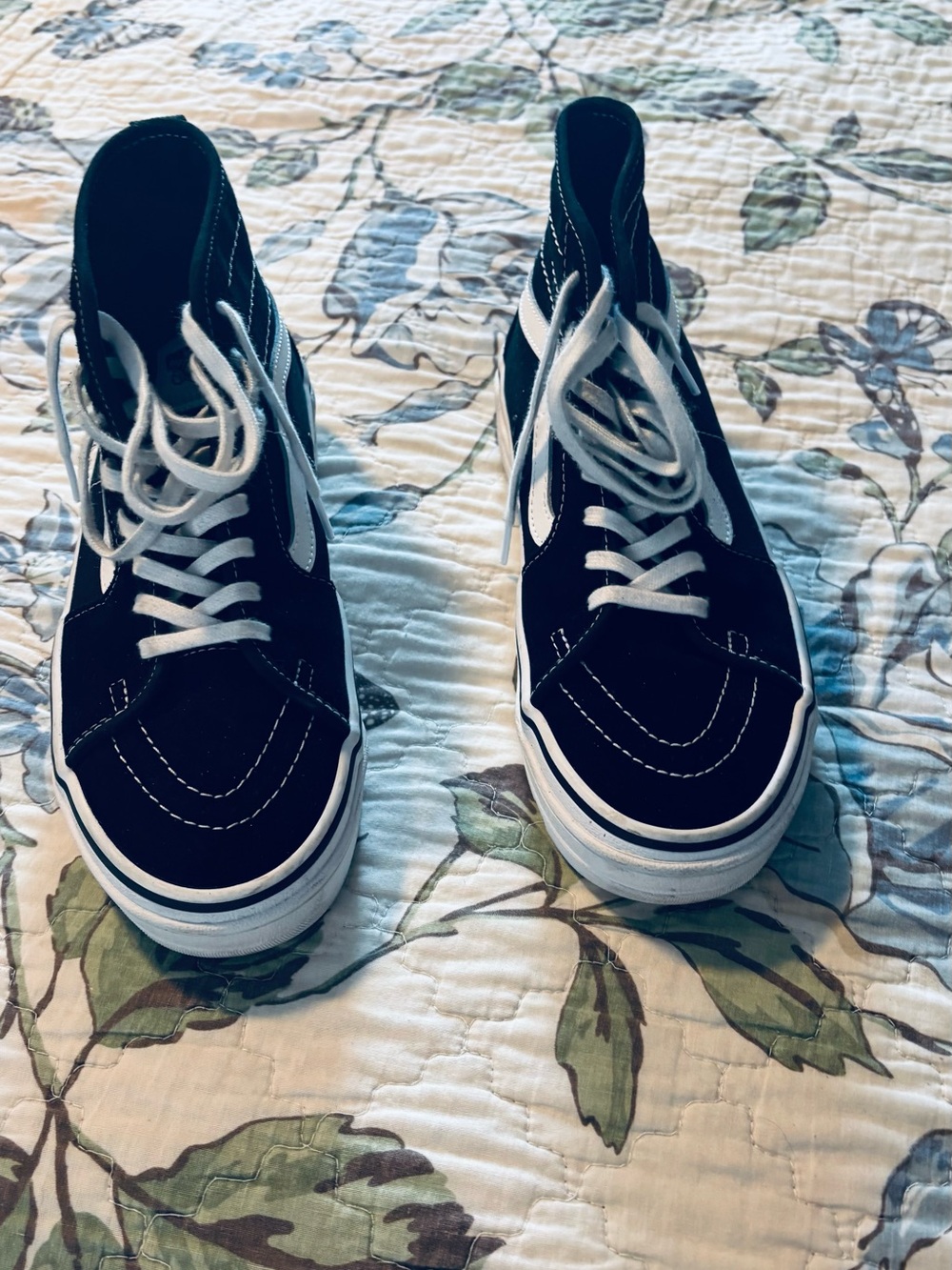 Vans Black High-Top Sneakers with White Stitching